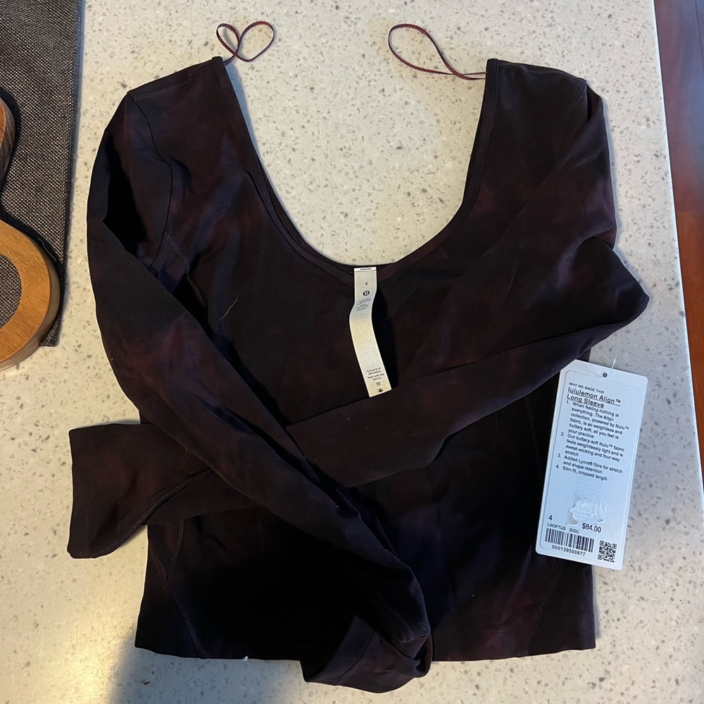 Lululemon align long sleeve crop. Size 4